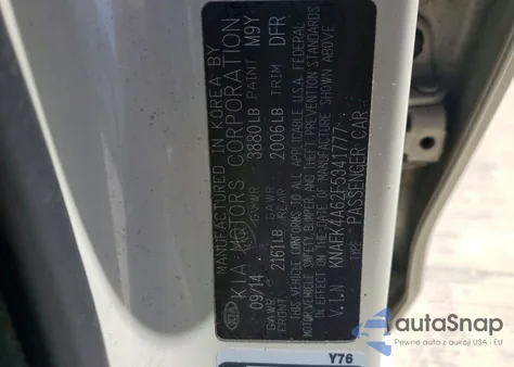 2015 Kia Forte Lx из США, поврежденный, VIN KNAFK4A62F5341777